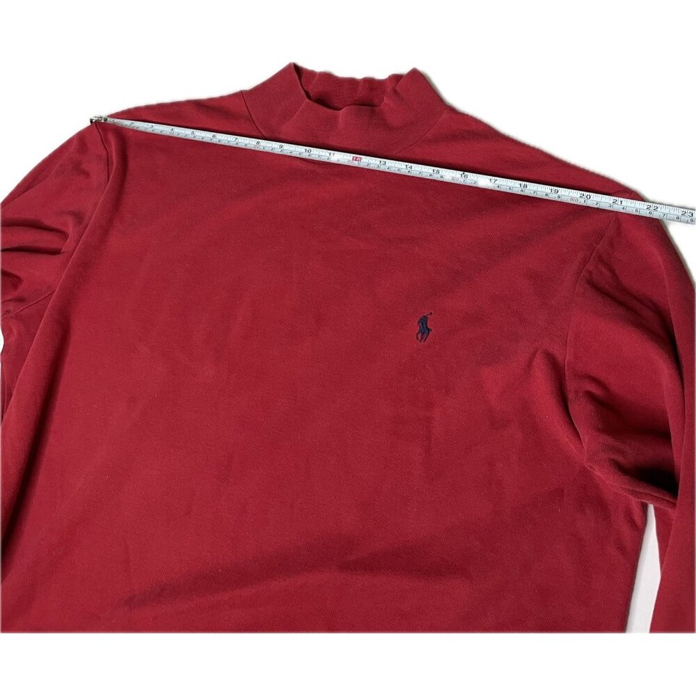 Polo Ralph Lauren Men’s Long Sleeve Mock Neck Shirt Red Size L - Picture 5 of 7